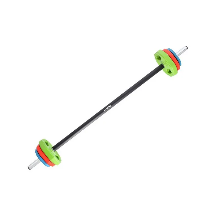 Barre droite de musculation standard 140 cm avec pinces de serrage