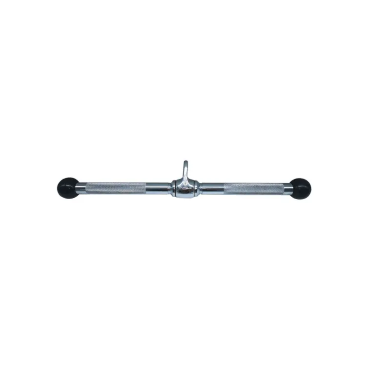 Barre droite de tirage avec surface antidérapante pour musculation des triceps/biceps