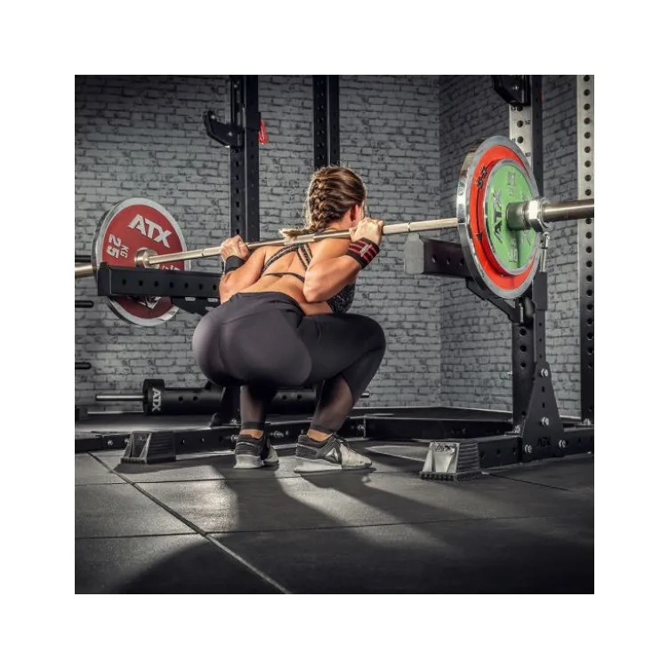 Barre droite olympique avec logo ATX orange de 220 cm avec capacité de charge 800 kg
