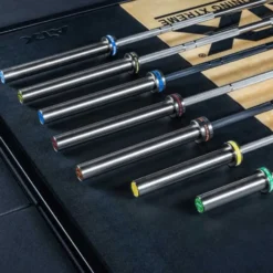 Barre droite olympique chromée longueur 220 cm avec charge maximale400 kg