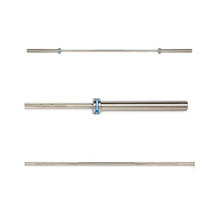 Barre droite olympique chromée longueur 220 cm avec charge maximale400 kg