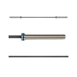 Barre droite olympique chromée longueur 220 compatible avec des disques 50 mm