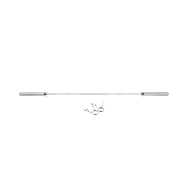 Barre droite olympique 220 cm avec pinces de serrage