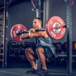 Barre droite olympique de musculation professionnelle ATX de 210 cm avec une capacité de 350 kg