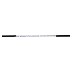 Barre droite olympique premium en acier chromé noir - capacité de 675 kg