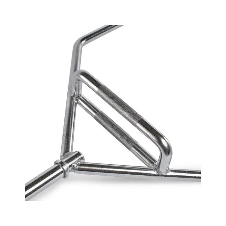 Barre Hexagonale de musculation chromée pour disques de 30 mm de diamètre