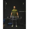 Barre hexagonale en acier chromé 180 cm pour entrainement à capacité de charge 250kg