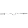Barre incurvée Super curl en acier chromé pour entraînement de musculation - 120 cm