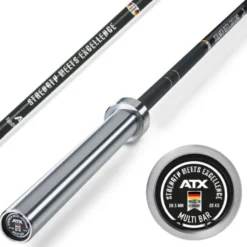 Barre olympique de weightlifting ATX de 220 cm avec capacité de charge 900 kg