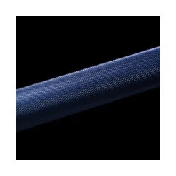 Barre olympique droite de musculation bleue 183 cm avec prise moletée