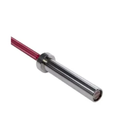 Barre olympique droite de musculation rose 183 cm avec prise moletée