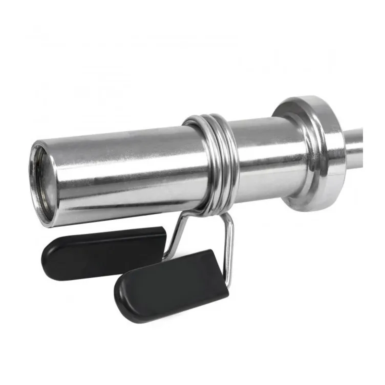 Barre olympique EZ curl 119 cm avec 2 colliers de serrage