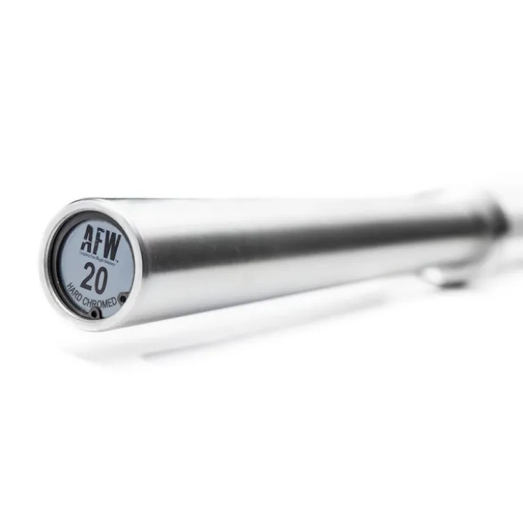 Barre olympique "Hard Chromed" 220 cm pour entraînement de Powerlifting