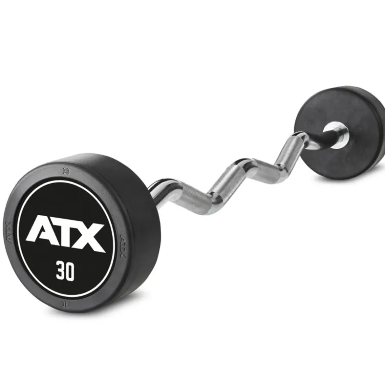 Barres d'haltères pré-chargées type SZ avec design ATX de 10 à 50 kg