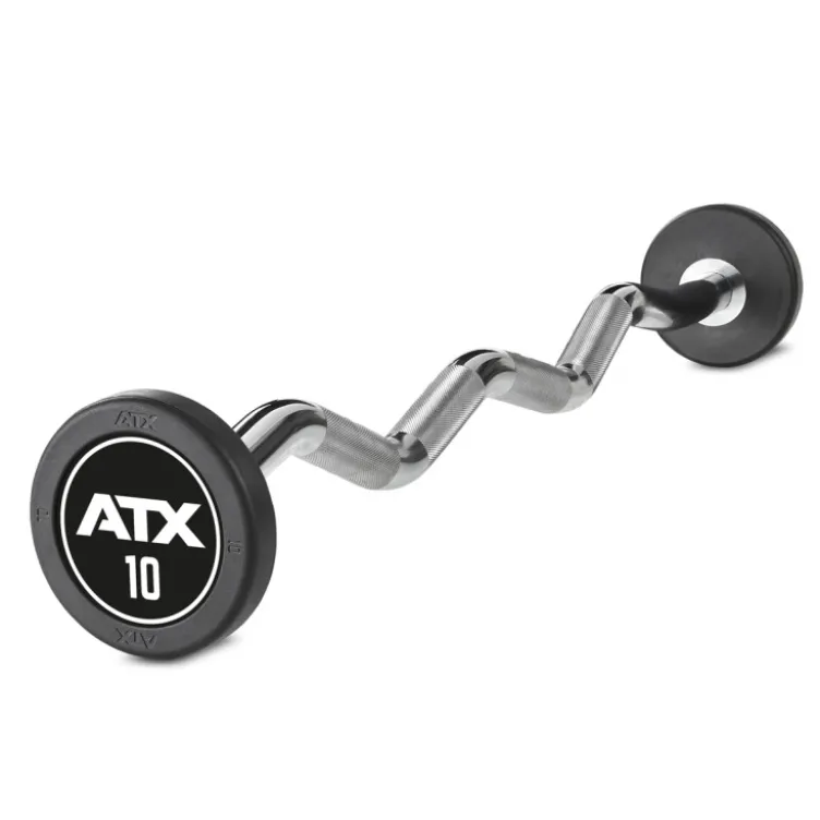 Barres d'haltères pré-chargées type SZ avec design ATX de 10 à 50 kg