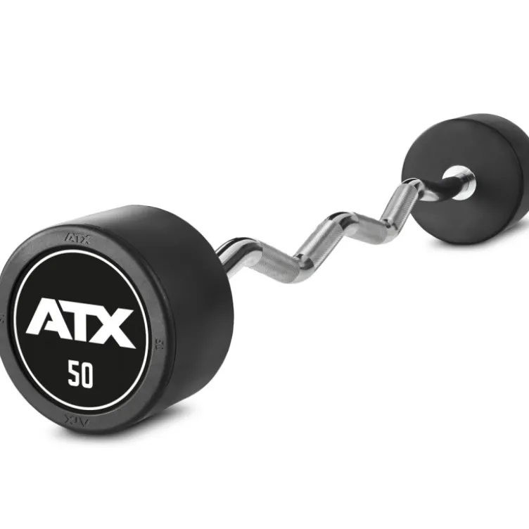 Barres d'haltères pré-chargées type SZ avec design ATX de 10 à 50 kg