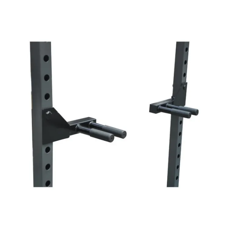 Barres à dips pour cage à squat et plateforme de musculation - Option amovible avec poignées double