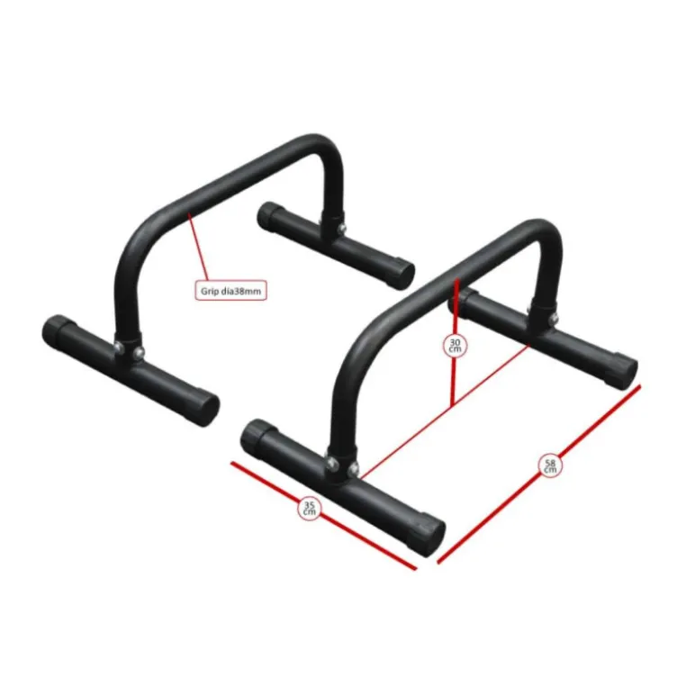 Barres parallèles en acier pour exercices de musculation et Calisthénie Titanium Strength - Prise de 38 mm et base antidérapante
