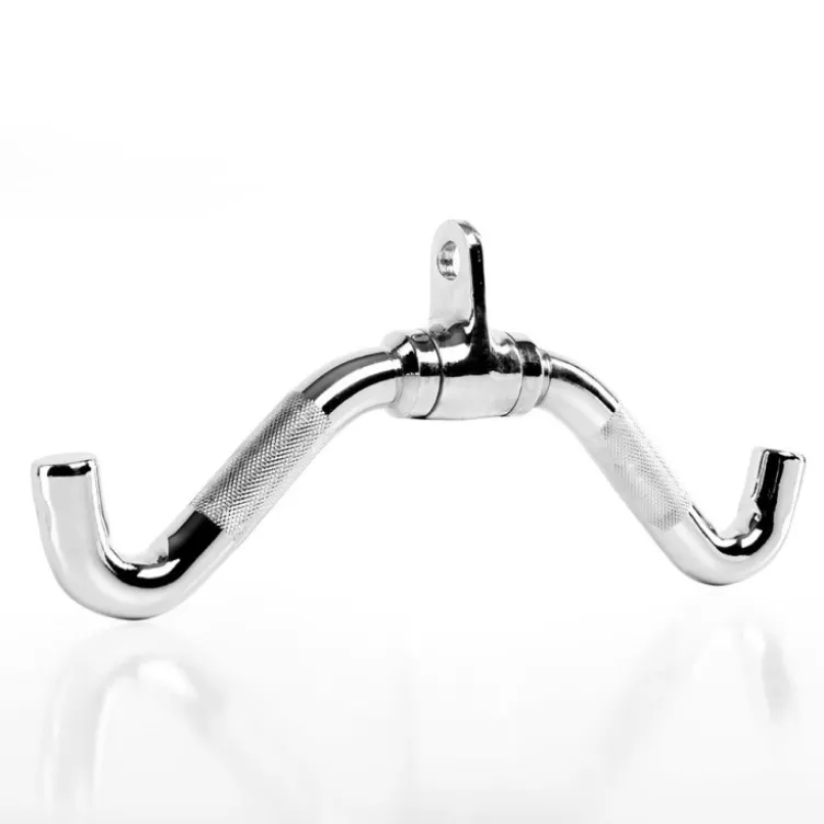 Barre triceps / curl en V de 38 cm avec embouts arrondis