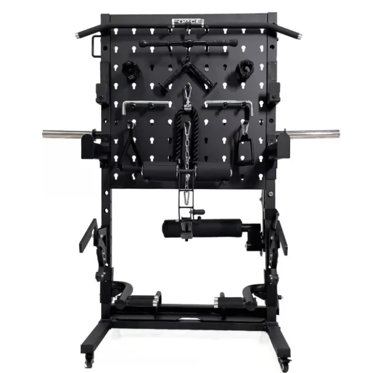 Base de rangement Force USA avec 20 ancres de fixation pour accessoires de musculation et poignées de tirage