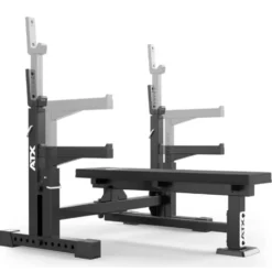 Bench Press professionnel plat avec repose-barres et sécurités réglables capacité 500 kg