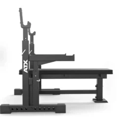 Bench Press professionnel plat avec repose-barres et sécurités réglables capacité 500 kg