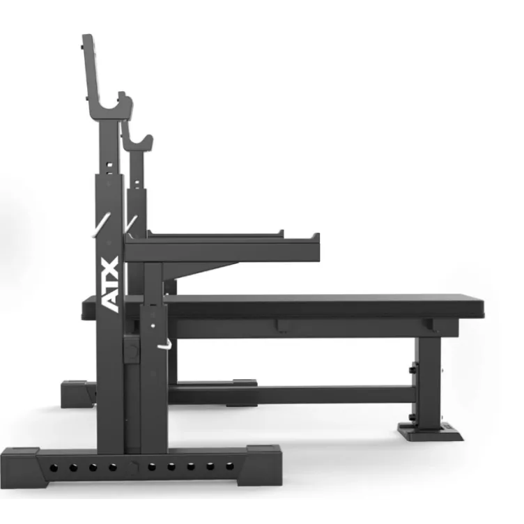 Bench Press professionnel plat avec repose-barres et sécurités réglables capacité 500 kg