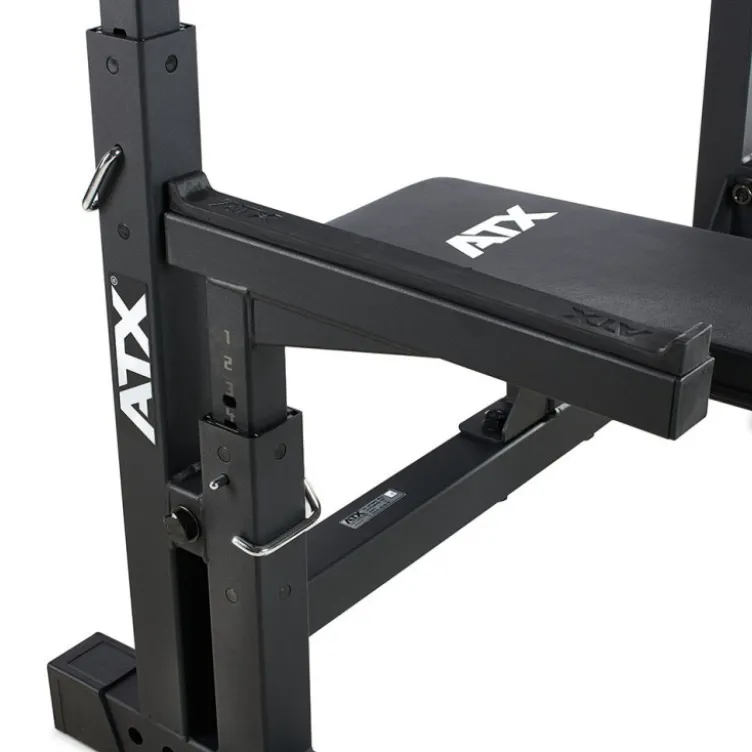 Bench Press professionnel plat avec repose-barres et sécurités réglables capacité 500 kg