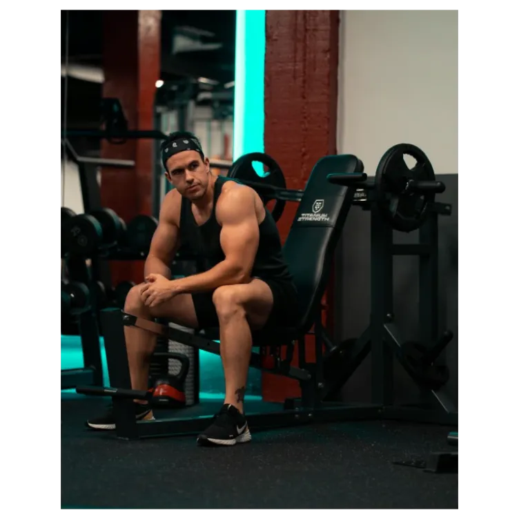 Bench press semi-pro PM50 avec 8 réglables de -15° à 90° - Banc Multi-fonction à leviers Titanium Strength