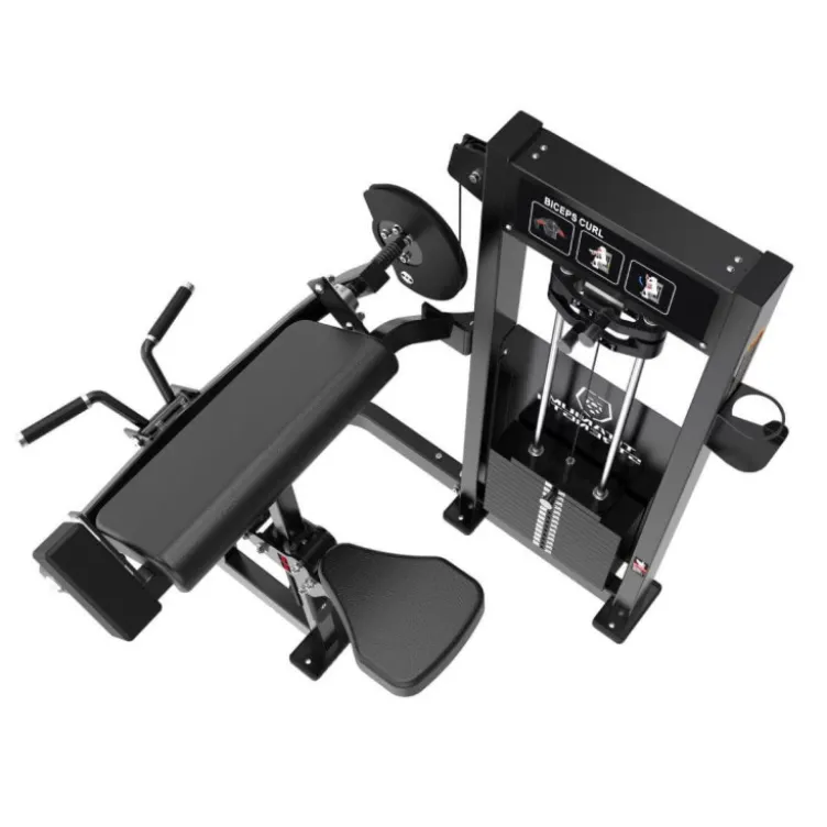 Biceps curl machine à charge guidée avec siège réglable et support spacieux et confortable - ELRX-S10 Titanium Strength