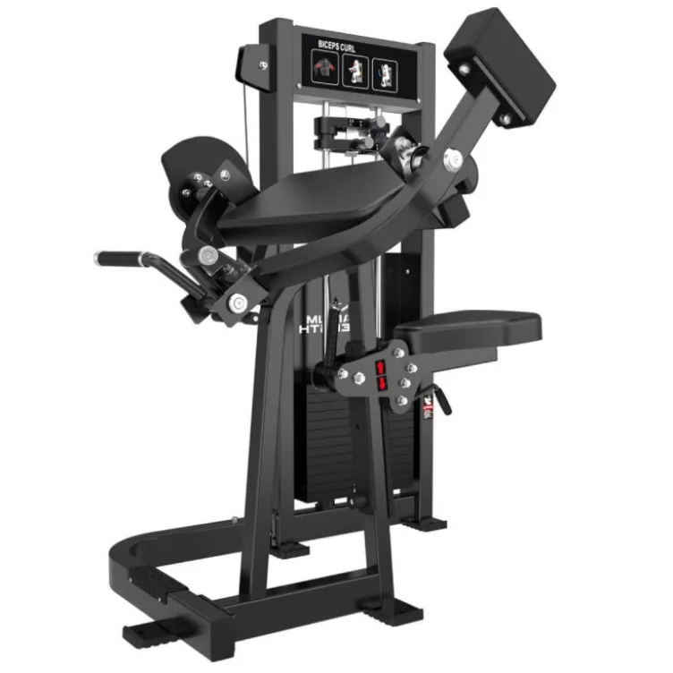 Biceps curl machine à charge guidée avec siège réglable et support spacieux et confortable - ELRX-S10 Titanium Strength