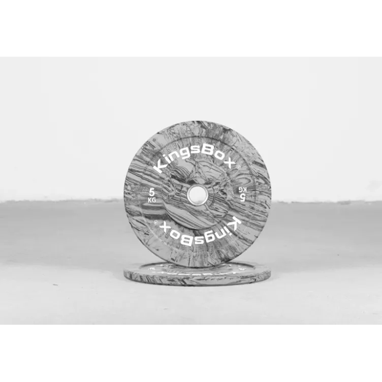 Bumper Plates 5 à 25 kg avec design unique et original en caoutchouc pour entraînement de musculation en home-gym