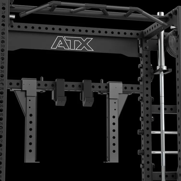 Cable cross rack ATX fitness avec colonne de poids 2 x 90 kg et accessoires d'entraînement multiples - Entraînement pro