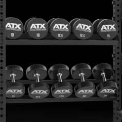 Cable cross rack ATX fitness avec colonne de poids 2 x 90 kg et accessoires d'entraînement multiples - Entraînement pro