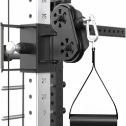 Cable cross rack ATX fitness avec colonne de poids 2 x 90 kg et accessoires d'entraînement multiples - Entraînement pro