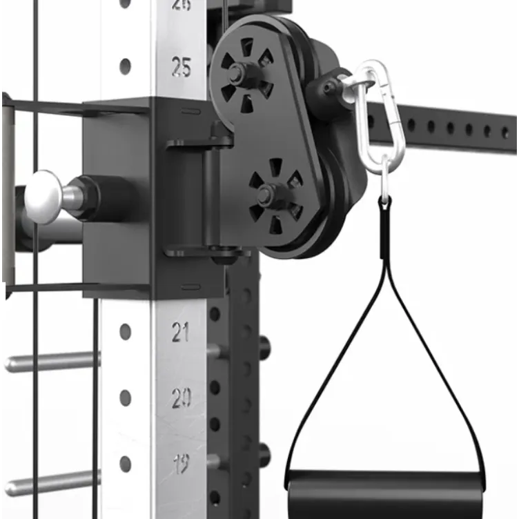 Cable cross rack ATX fitness avec colonne de poids 2 x 90 kg et accessoires d'entraînement multiples - Entraînement pro