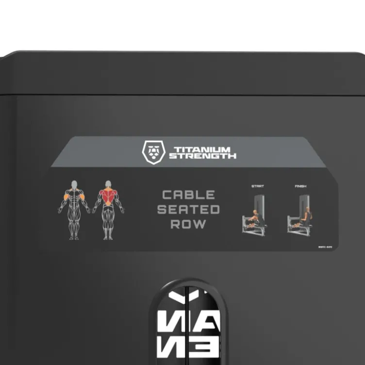Cable Seated Row machine à charge guidée 125 kg pour exercices de rowing pour le dos Titanium Strength Black Series RX BSRX-S25