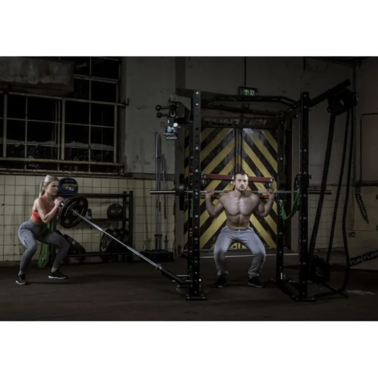 Cage de crosstraining rack avec barre de traction et supports de sécurité