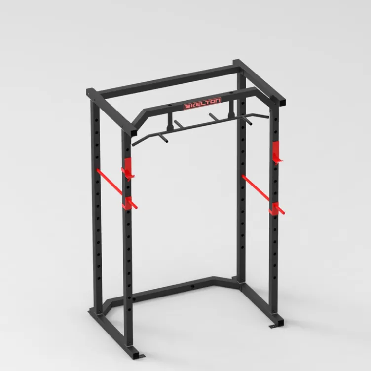Cage à squat avec poste à traction support de sécurité et repose barres