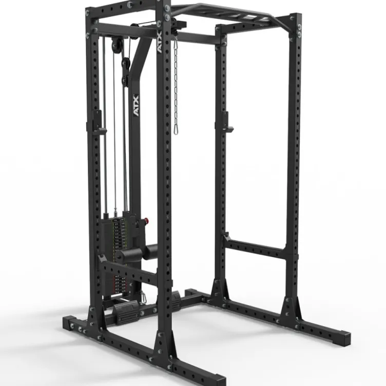 Cage à squat avec poulie haute et basse et colonne de poids de 115 kg série 600