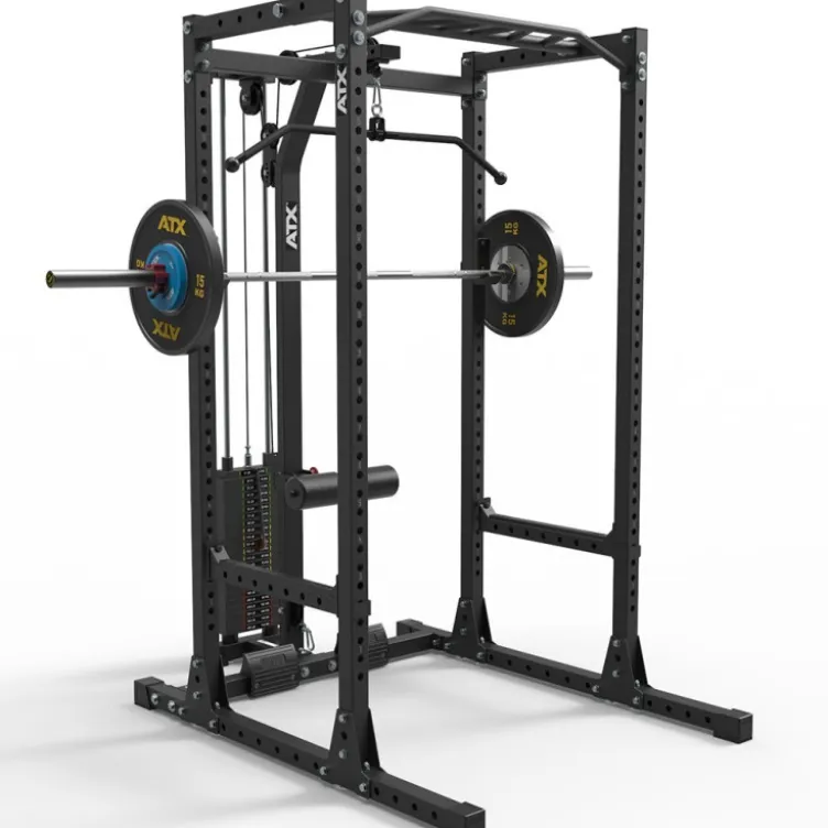 Cage à squat avec poulie haute et basse et colonne de poids de 115 kg série 600