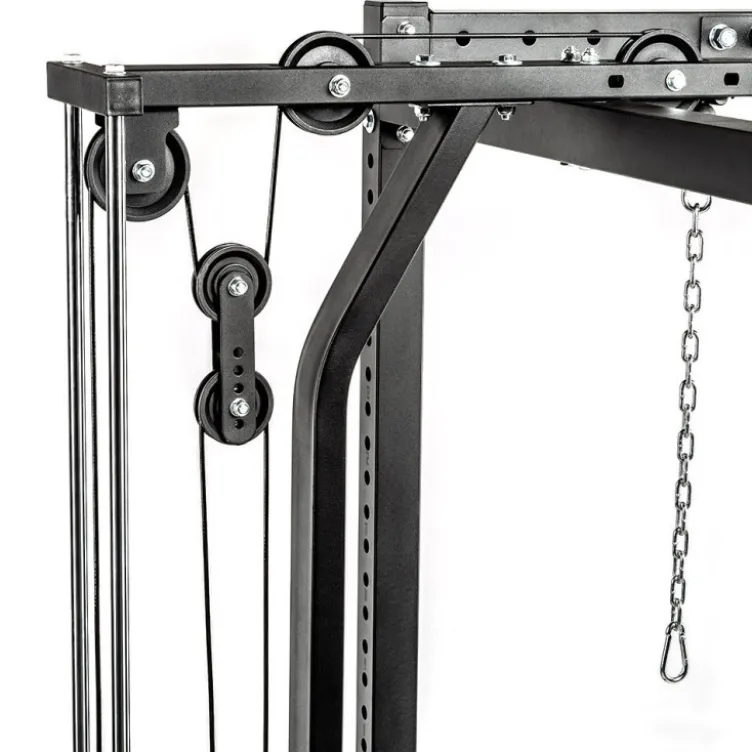 Cage à squat avec poulie haute et basse et colonne de poids de 115 kg série 600