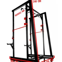 Cage à squat polyvalente de musculation avec barre de traction multigrip - Capacité 800 kg