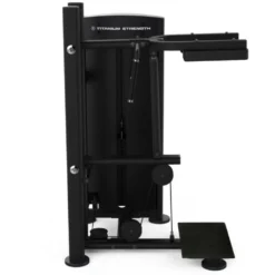Calf raise machine Titanium Strength à charge guidée avec réglages et grande plateforme antidérapante - Black séries BS-S14