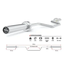 Camber Bar olympique de musculation 220 cm - Capacité de charge 230 kg