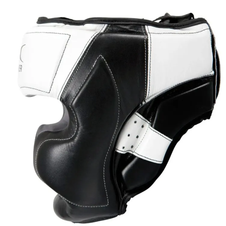 Casque de protection haute qualité en cuir de vachette - rembourrage anti-chocs