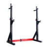 Chandelles de musculation pour barre d'haltères longues avec réglages en hauteur et longueur - 272 kg maximum