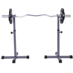 Chandelles de musculation - Reposes barres avec capacité de charge 100 kg pour entraînement à la barre standard ou olympique