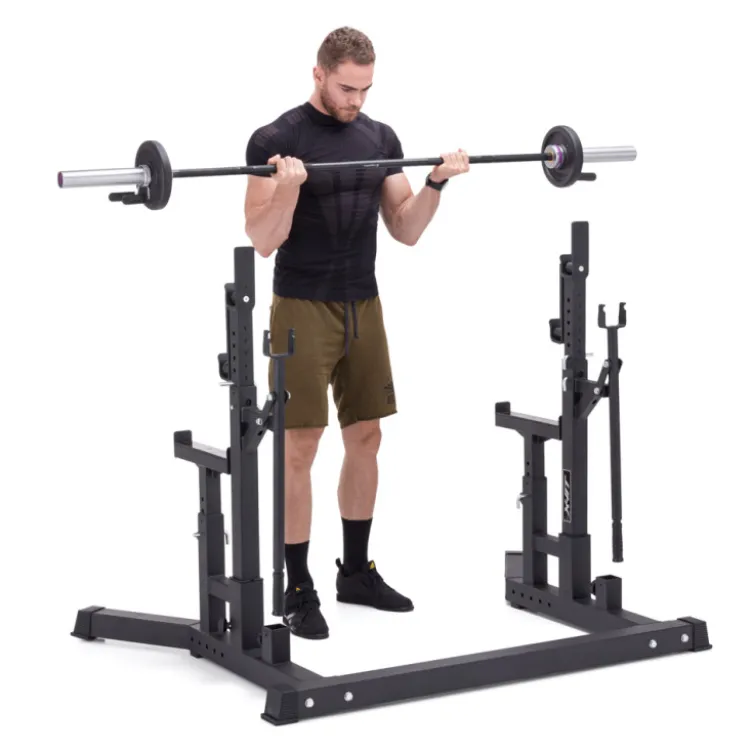 Chandelles rack de musculation avec capacité de charge 300 kg - Hauteur réglable