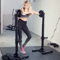Chandelles repose barre réglable pour home-gym